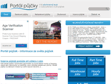 Tablet Screenshot of portal-pujcky.cz